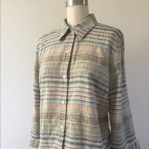Alfred Dunner 3/4 Sleeves Shirt Top Blouse Size 14